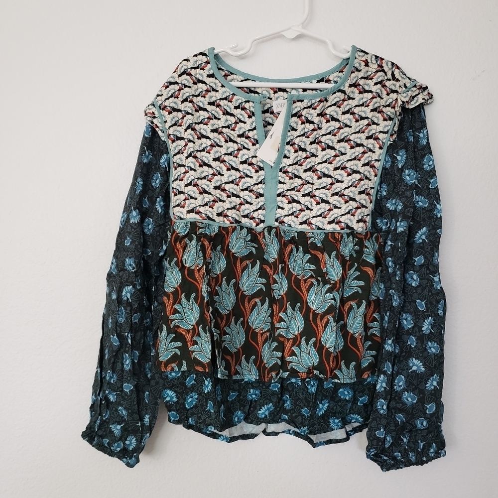Zara girl boho floral tunic size 10 NWT